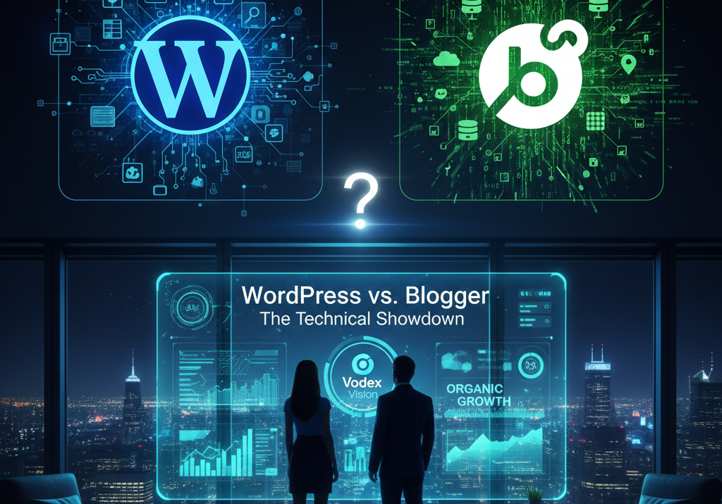 WordPress vs. Blogger: The Technical Showdown – Vodex Vision’s Guide to Your Perfect Platform